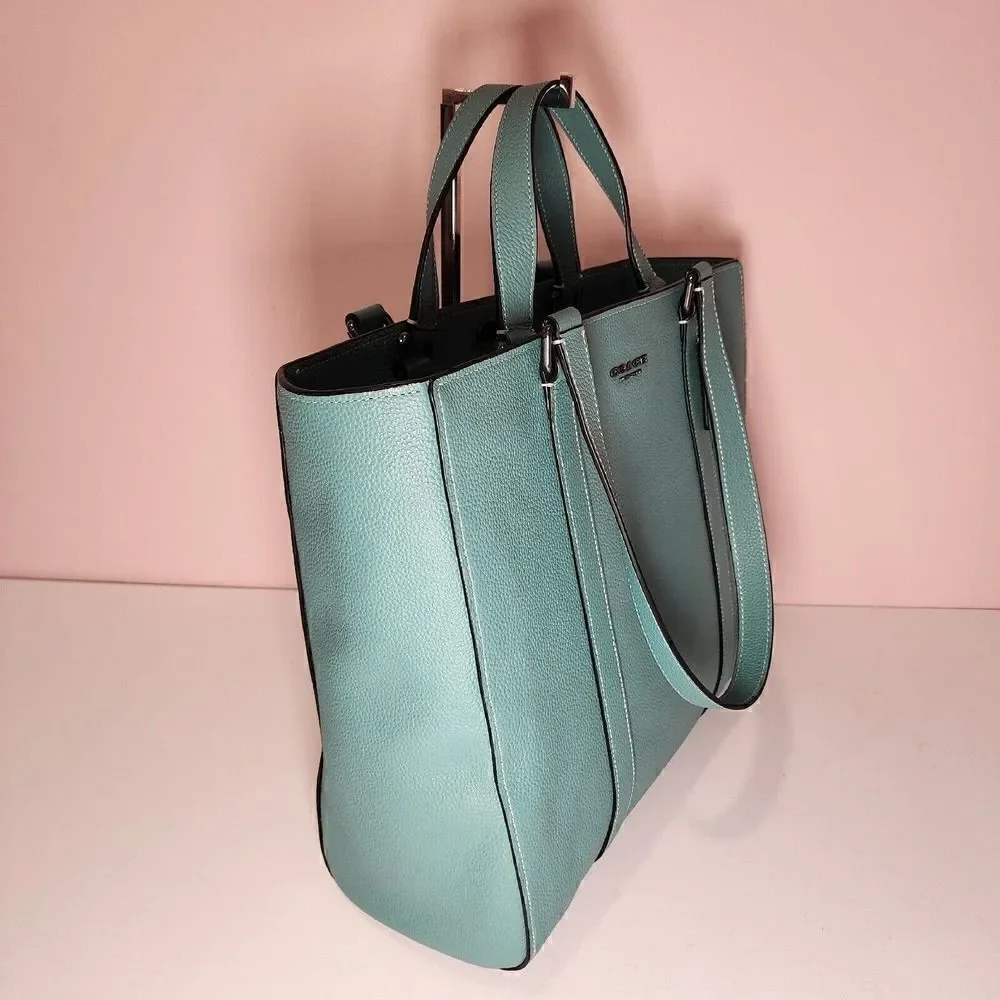 NWT COACH C8157 Tote Hudson Double Handle Teal Blue Green
